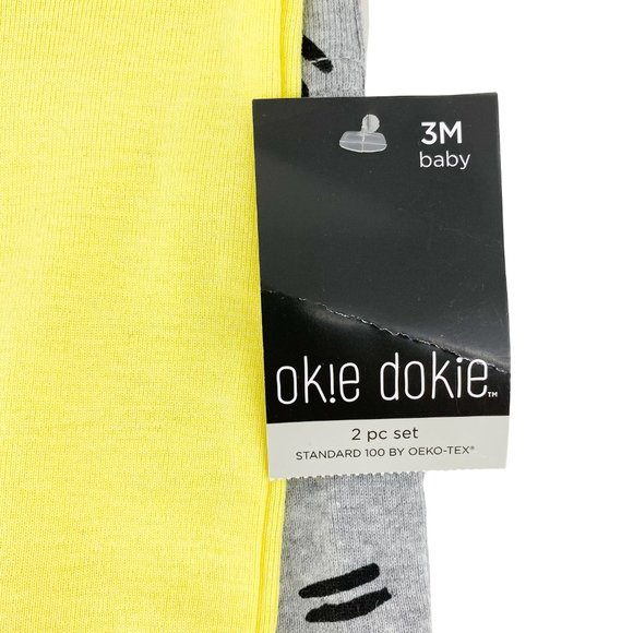 OK!E DOKIE Monstrous But Cute 2 PC Set Bodysuit + Pants OEKO-TEX 3M - Picture 10 of 11